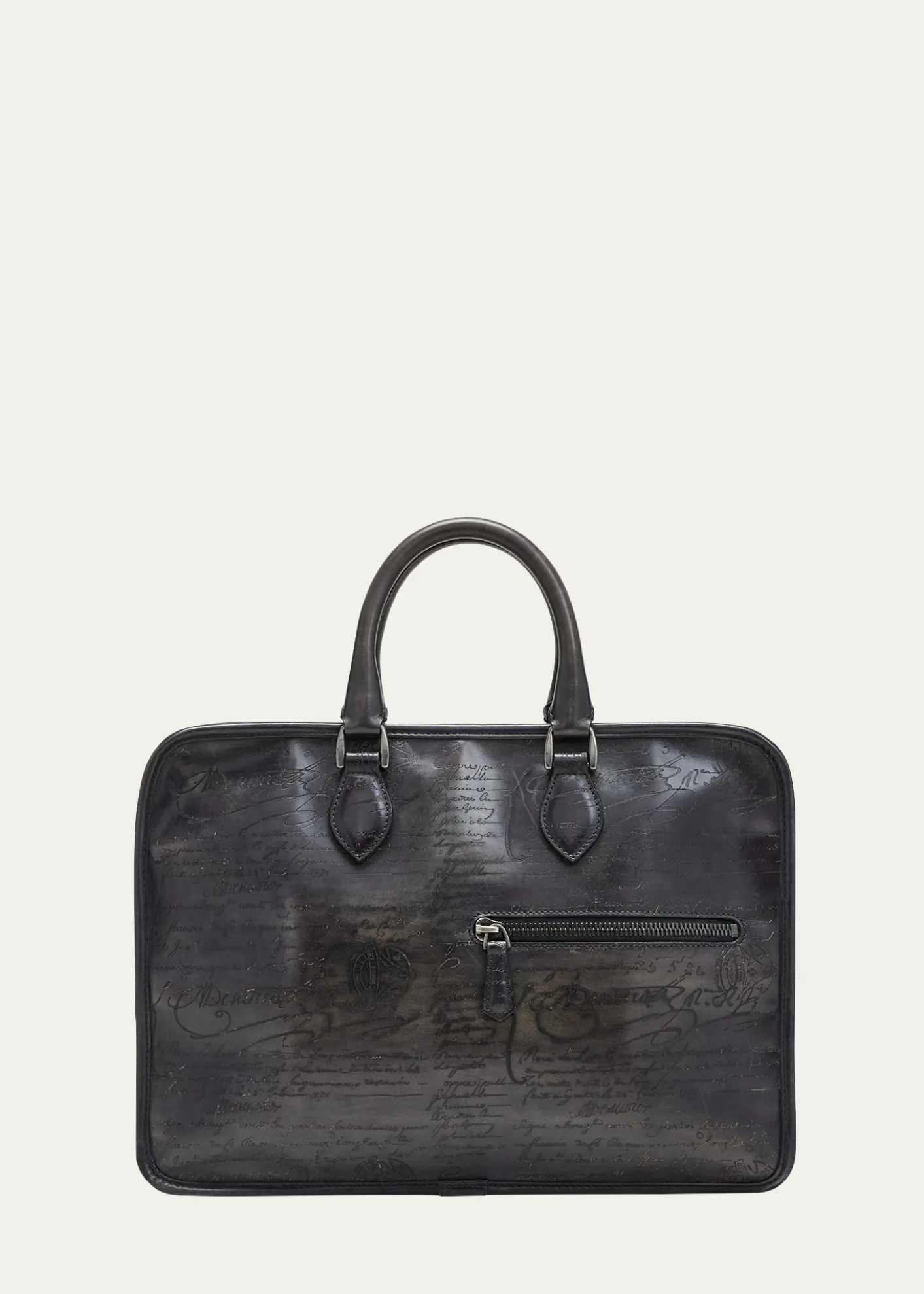BerlutiMen's Un Jour Venezia Scritto Leather Briefcase