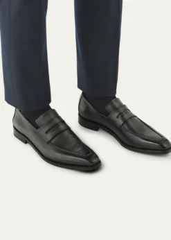 BerlutiMen's Andy Demesure Flex Leather Penny Loafers