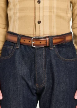 BerlutiMen's C0085 Curve Leather Belt