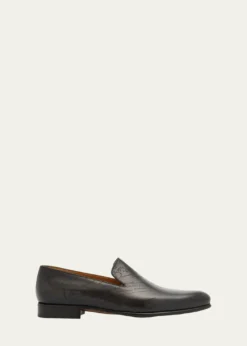 BerlutiMen's Cursive Galet Scritto Leather Loafers