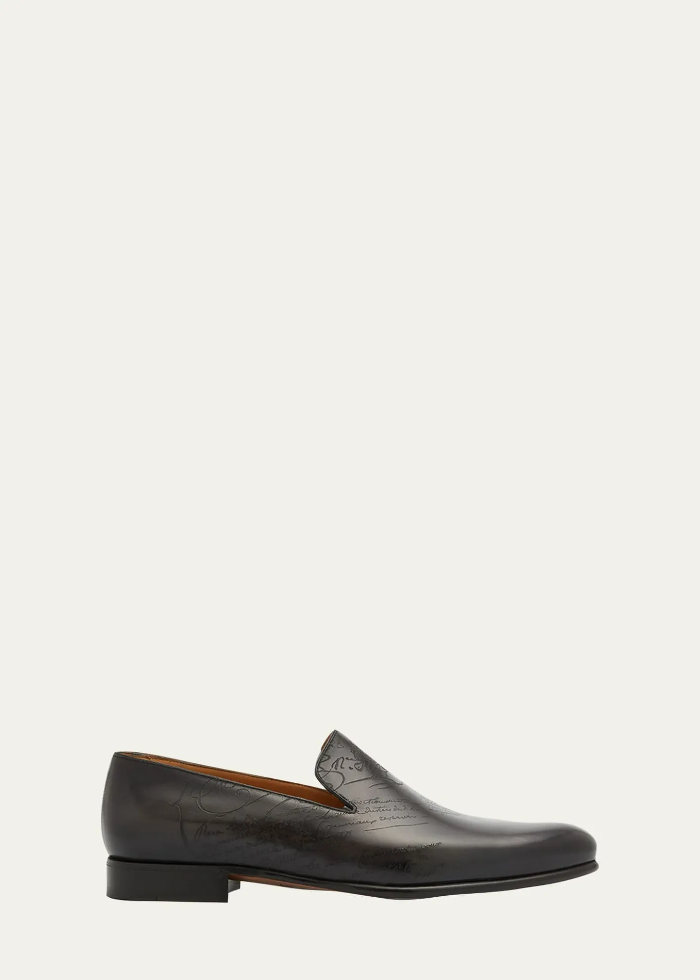 BerlutiMen's Cursive Galet Scritto Leather Loafers