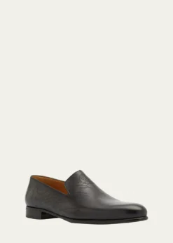 BerlutiMen's Cursive Galet Scritto Leather Loafers