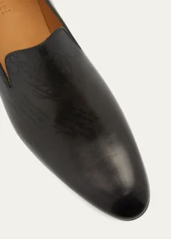 BerlutiMen's Cursive Galet Scritto Leather Loafers
