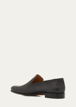 BerlutiMen's Cursive Galet Scritto Leather Loafers