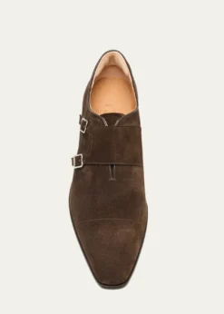 BerlutiMen's Demsure Flex Suede Double-Monk Strap Loafers