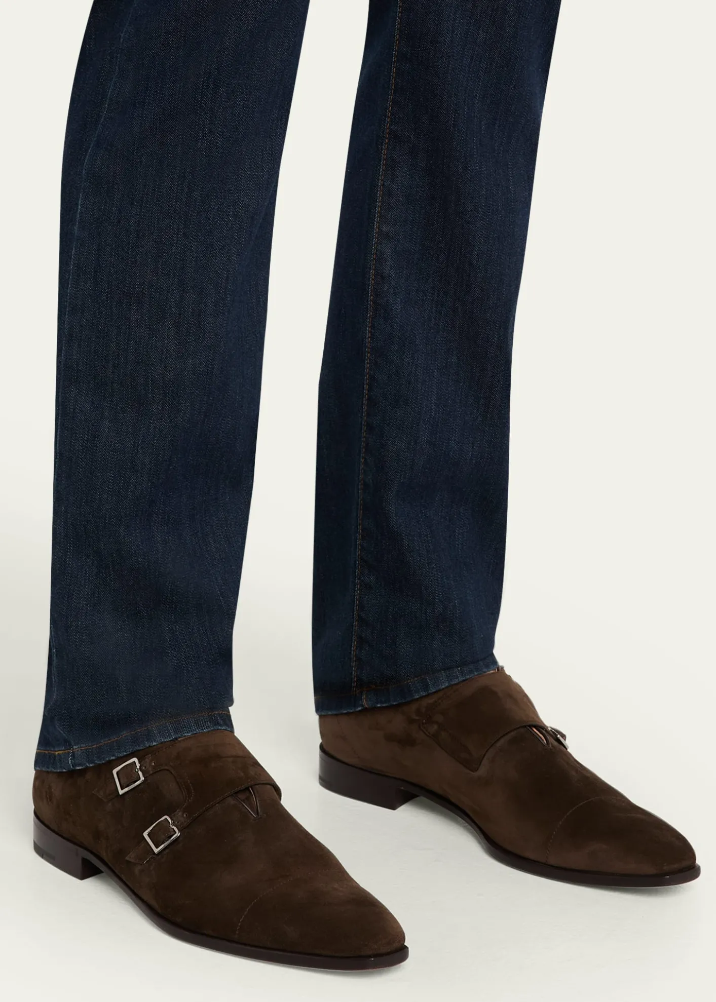 BerlutiMen's Demsure Flex Suede Double-Monk Strap Loafers