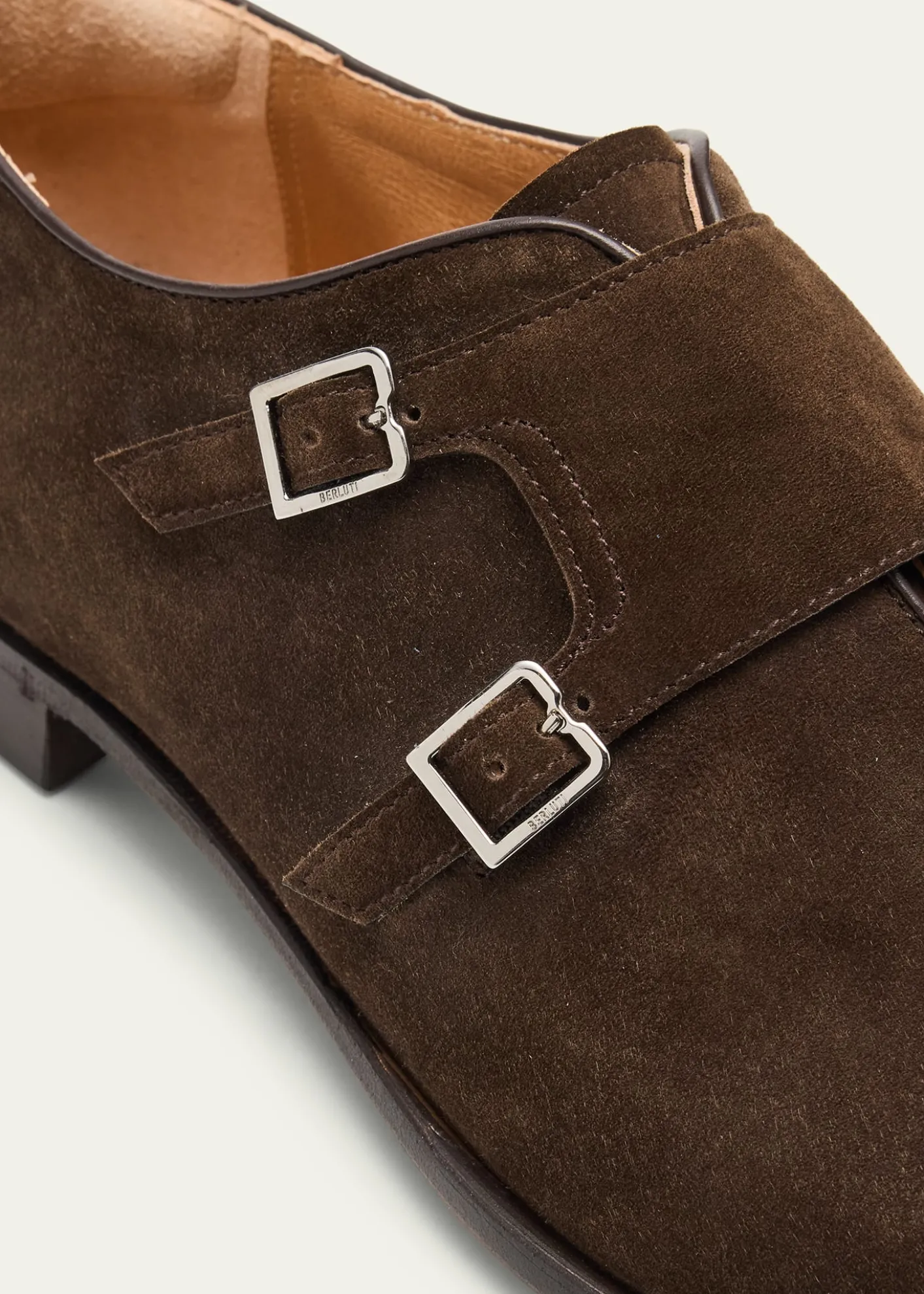 BerlutiMen's Demsure Flex Suede Double-Monk Strap Loafers