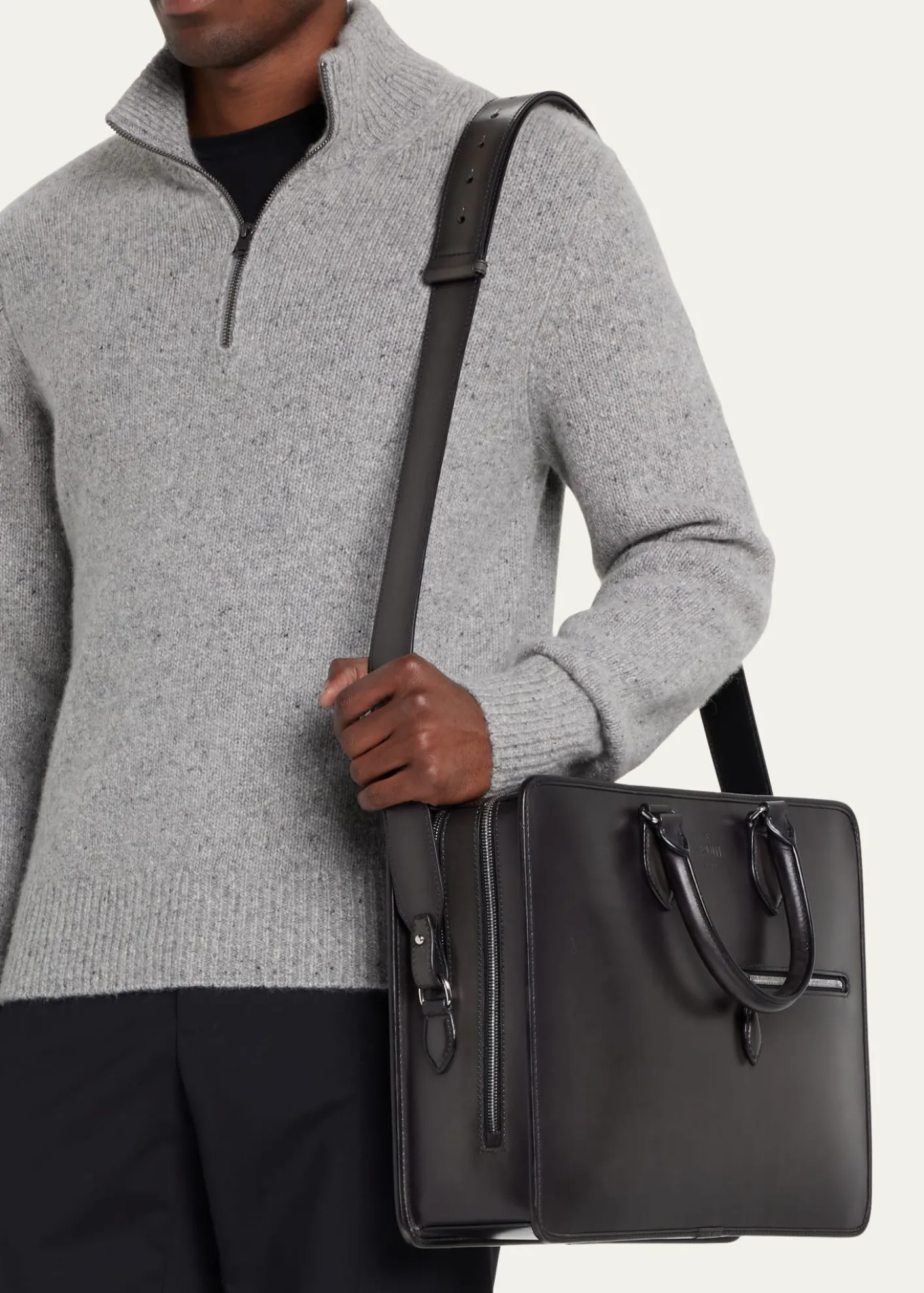 BerlutiMen's Deux Jours Leather Briefcase