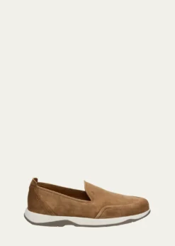BerlutiMen's Echappe Suede Slip-On Loafers