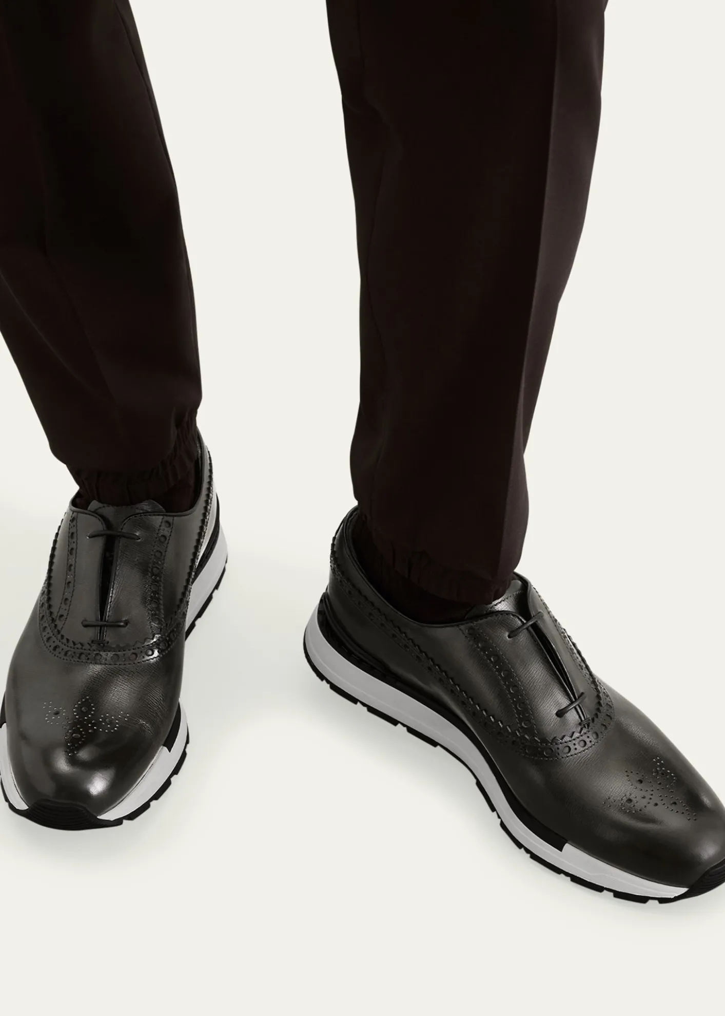 BerlutiMen's Fast Track Brogue Leather Sneakers
