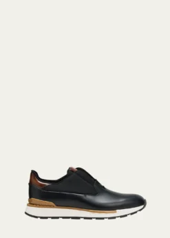 BerlutiMen's Fast Track Leather Low-Top Sneakers