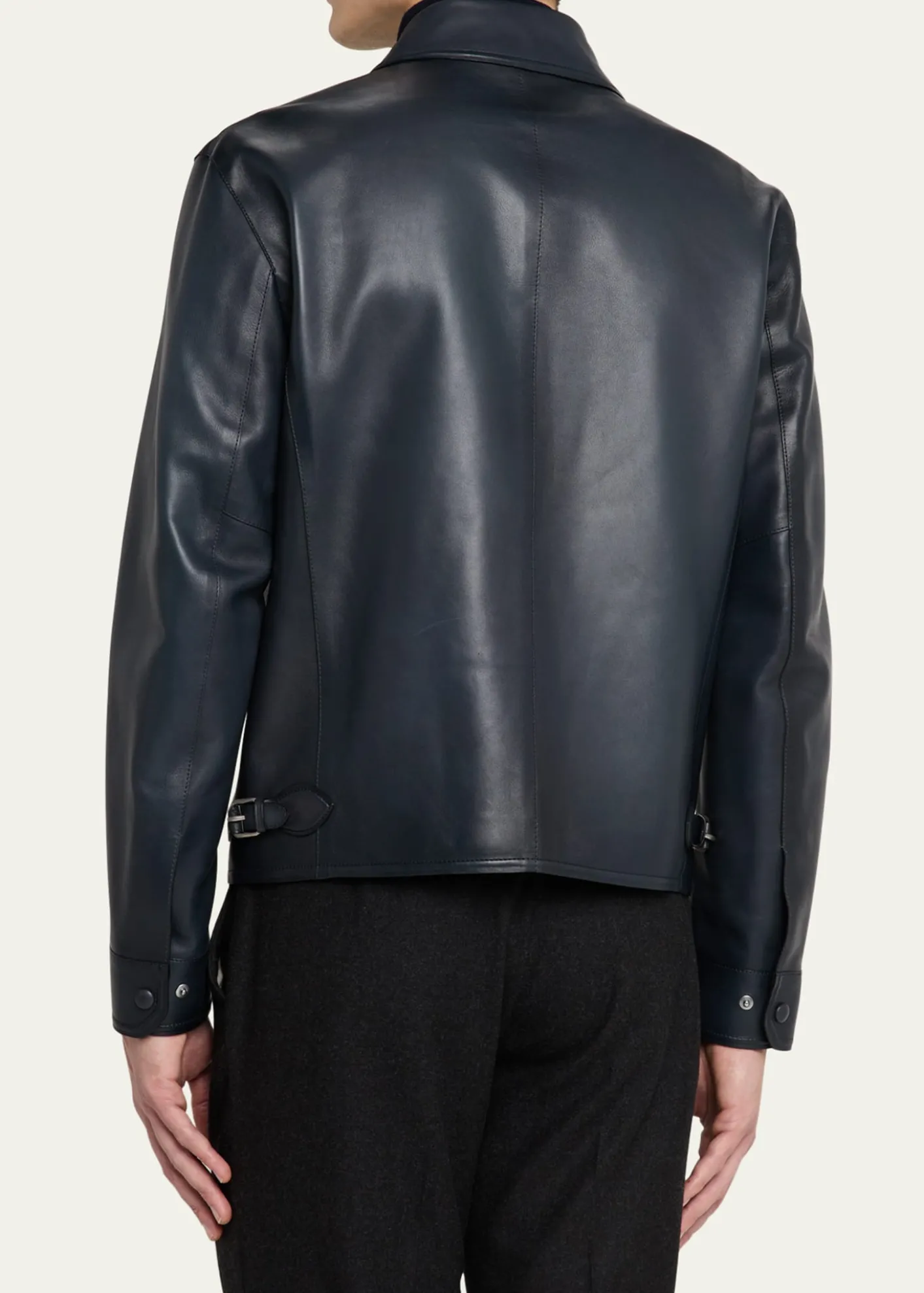 BerlutiMen's Full-Zip Leather Jacket