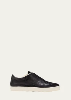 BerlutiMen's Playtime Scritto Leather Slip-On Sneakers