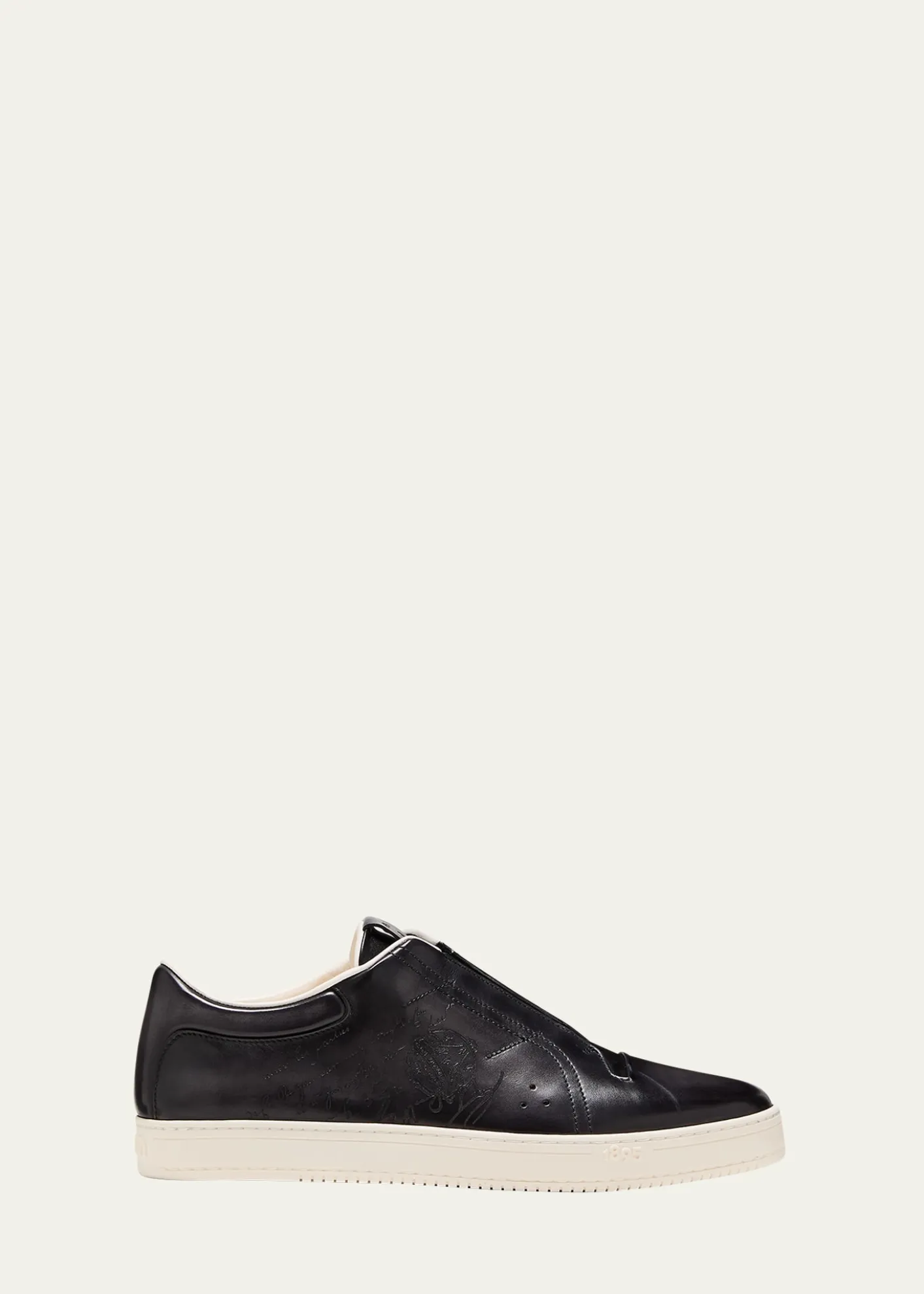 BerlutiMen's Playtime Scritto Leather Slip-On Sneakers
