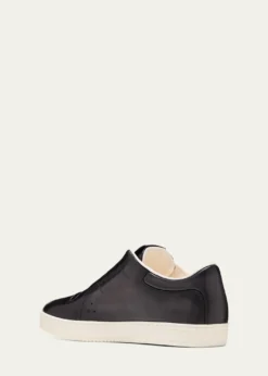 BerlutiMen's Playtime Scritto Leather Slip-On Sneakers
