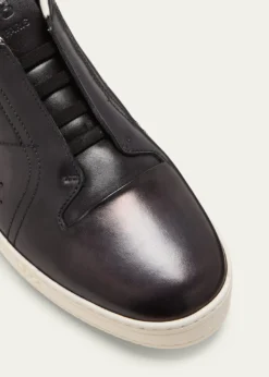 BerlutiMen's Playtime Scritto Leather Slip-On Sneakers