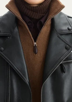 BerlutiMen's Un Jour Patina Leather Moto Jacket