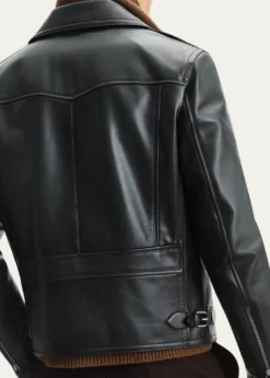 BerlutiMen's Un Jour Patina Leather Moto Jacket