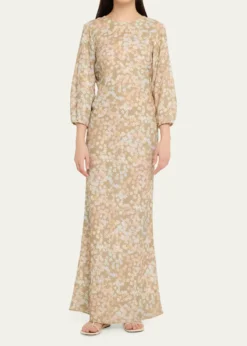 BERNADETTEBerna Floral Linen Maxi Dress