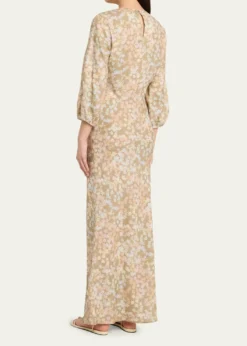BERNADETTEBerna Floral Linen Maxi Dress