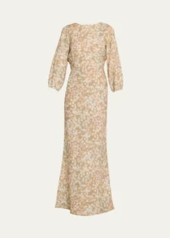 BERNADETTEBerna Floral Linen Maxi Dress