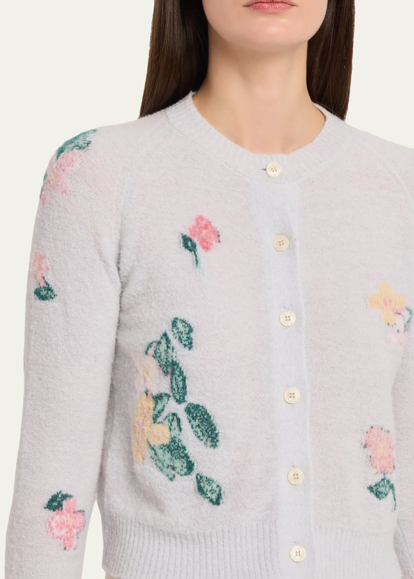 BERNADETTEClemente Floral Crewneck Cardigan