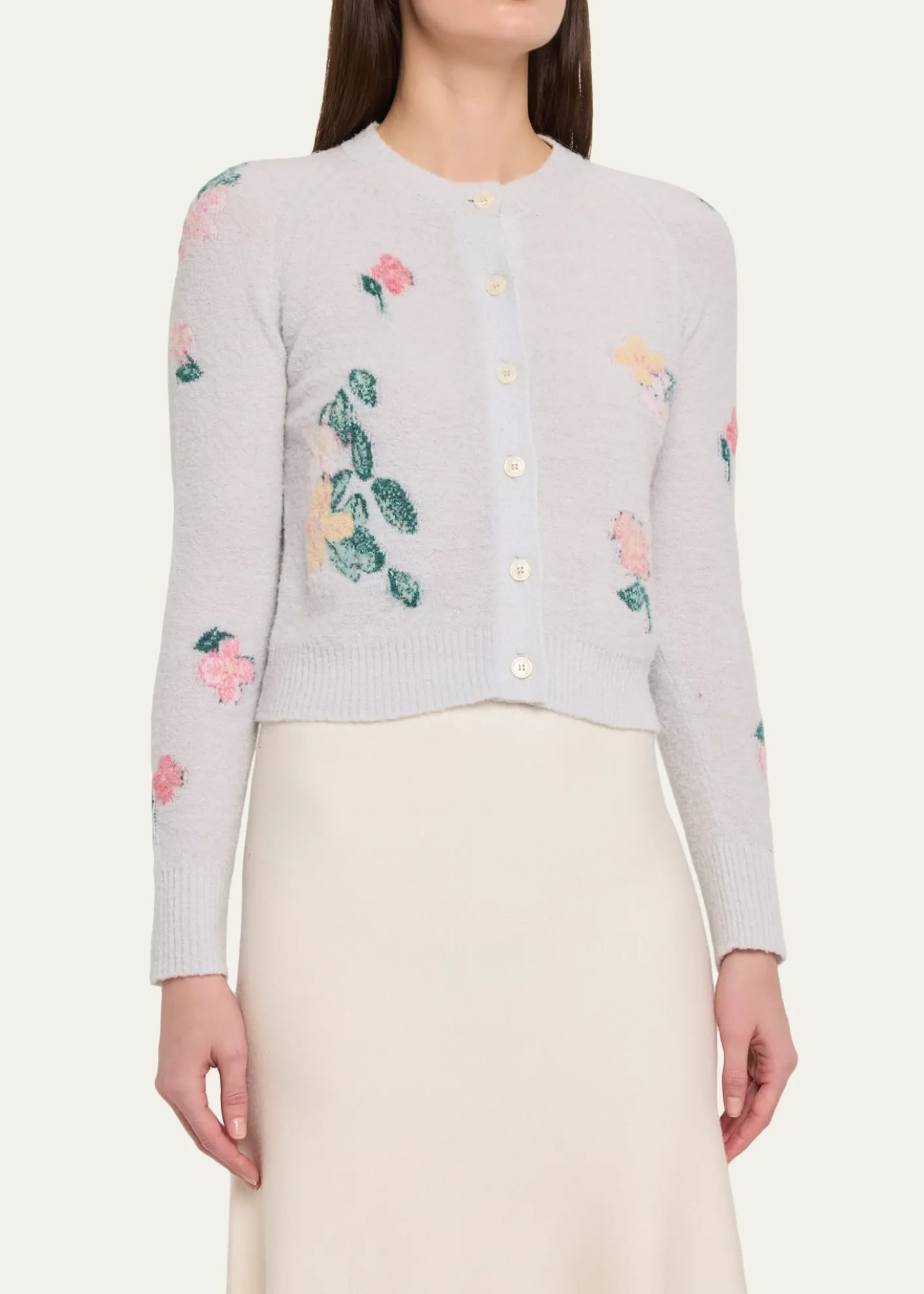 BERNADETTEClemente Floral Crewneck Cardigan