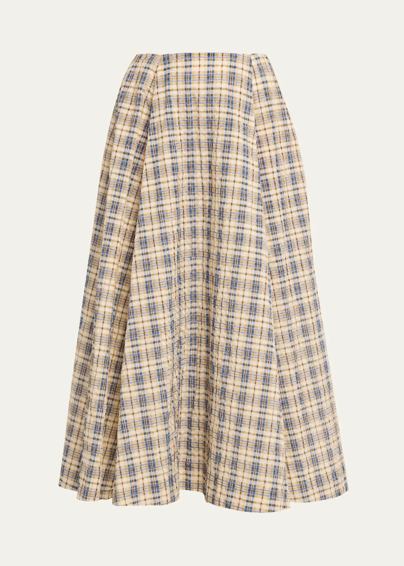 BERNADETTEKennedy Check Seersucker Midi Skirt