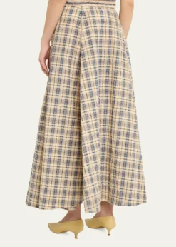 BERNADETTEKennedy Check Seersucker Midi Skirt