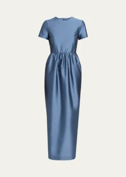 BERNADETTELexi Floral Satin Empire-Waist Column Maxi Dress