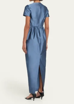 BERNADETTELexi Floral Satin Empire-Waist Column Maxi Dress