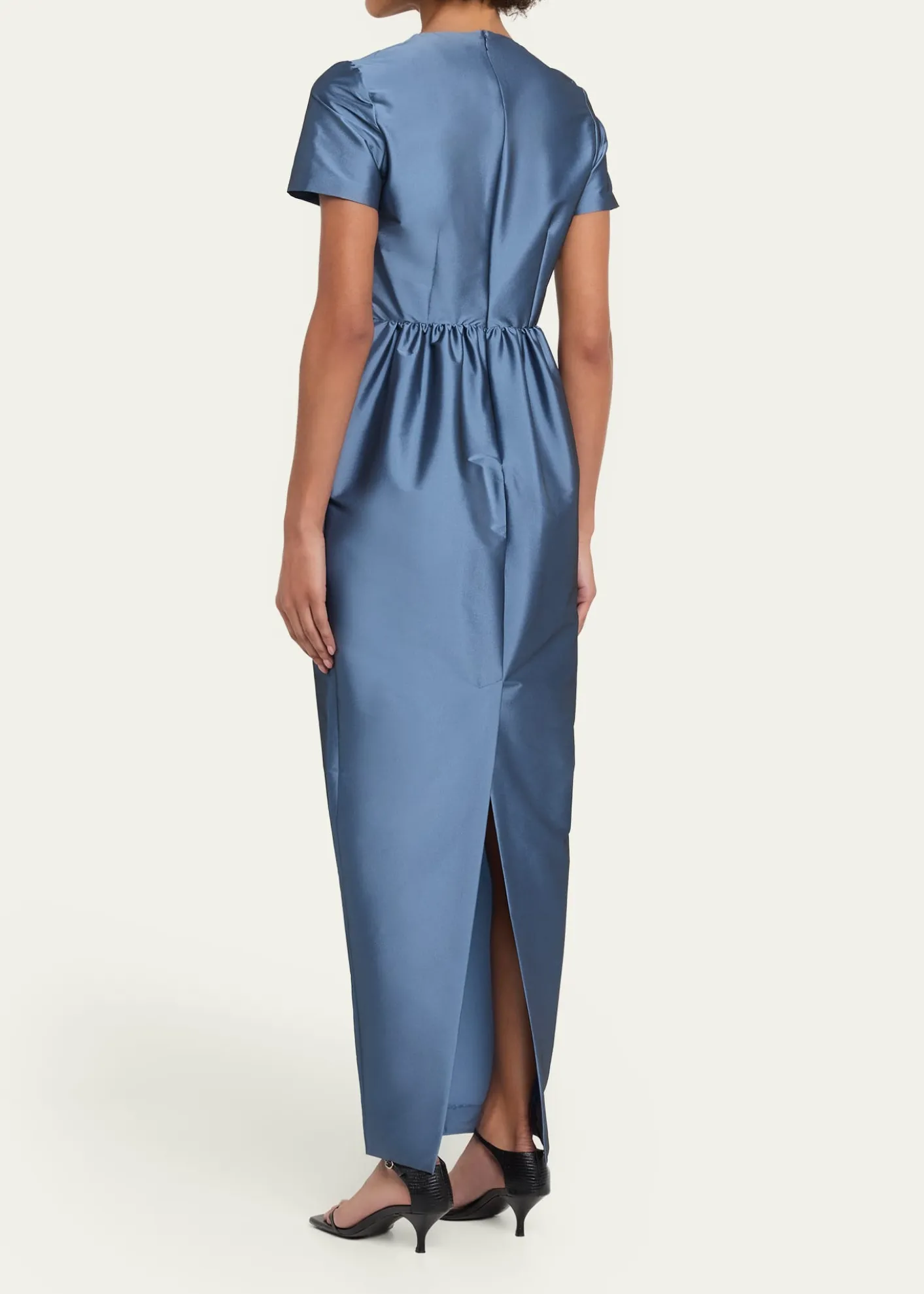 BERNADETTELexi Floral Satin Empire-Waist Column Maxi Dress