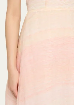BERNADETTEOdette Strapless Threaded Silk Midi Dress