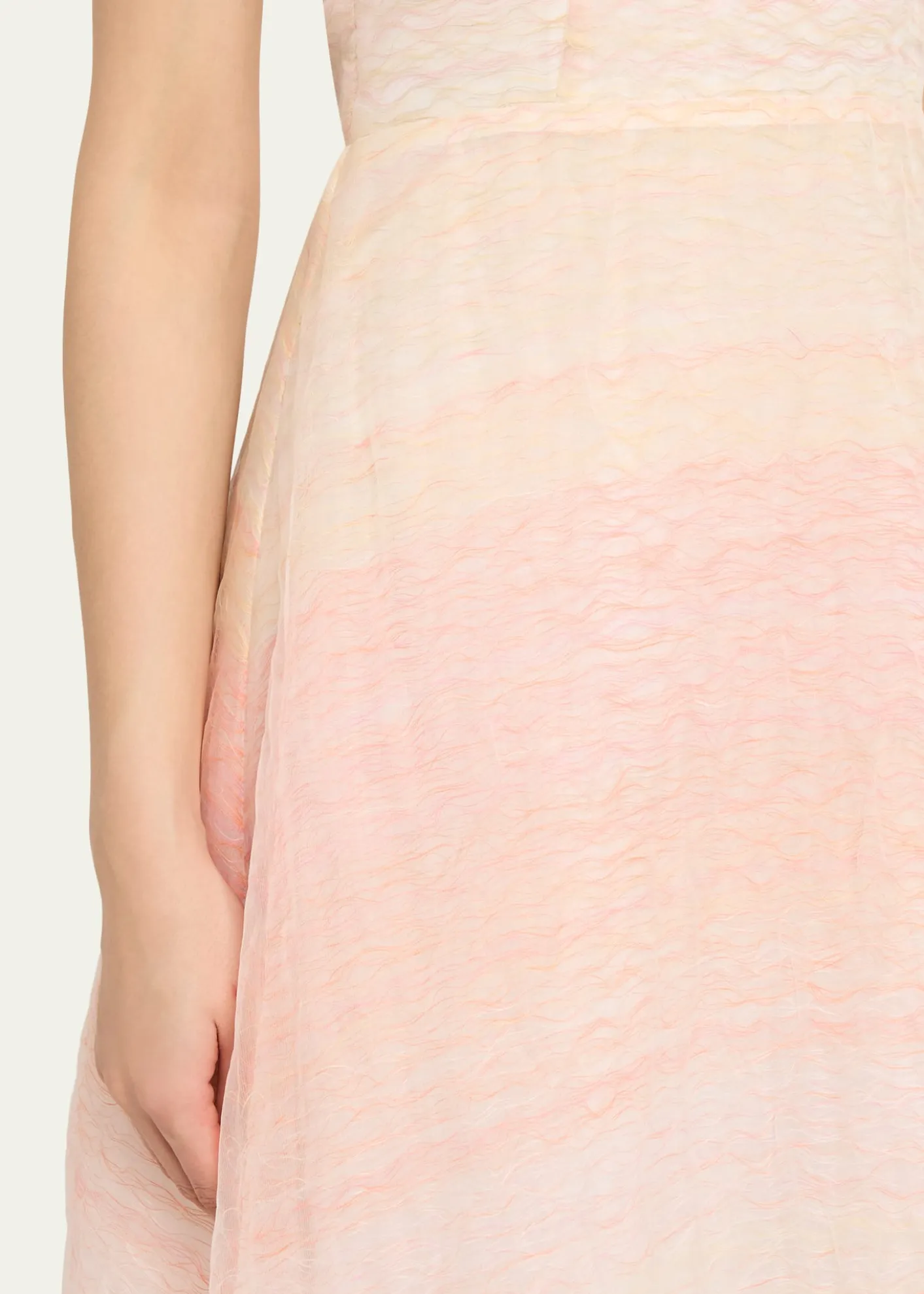 BERNADETTEOdette Strapless Threaded Silk Midi Dress