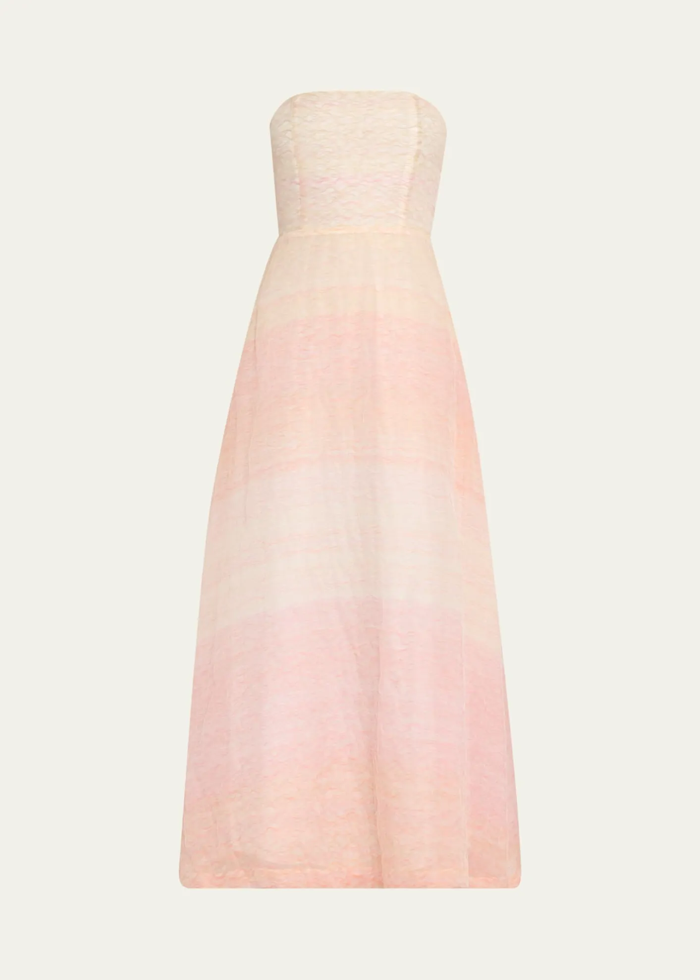 BERNADETTEOdette Strapless Threaded Silk Midi Dress