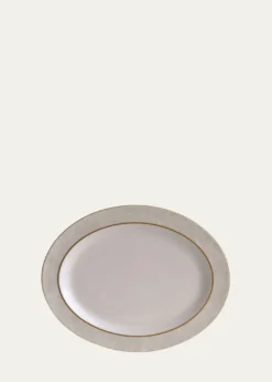 BernardaudSauvage White Oval Platter, 15"