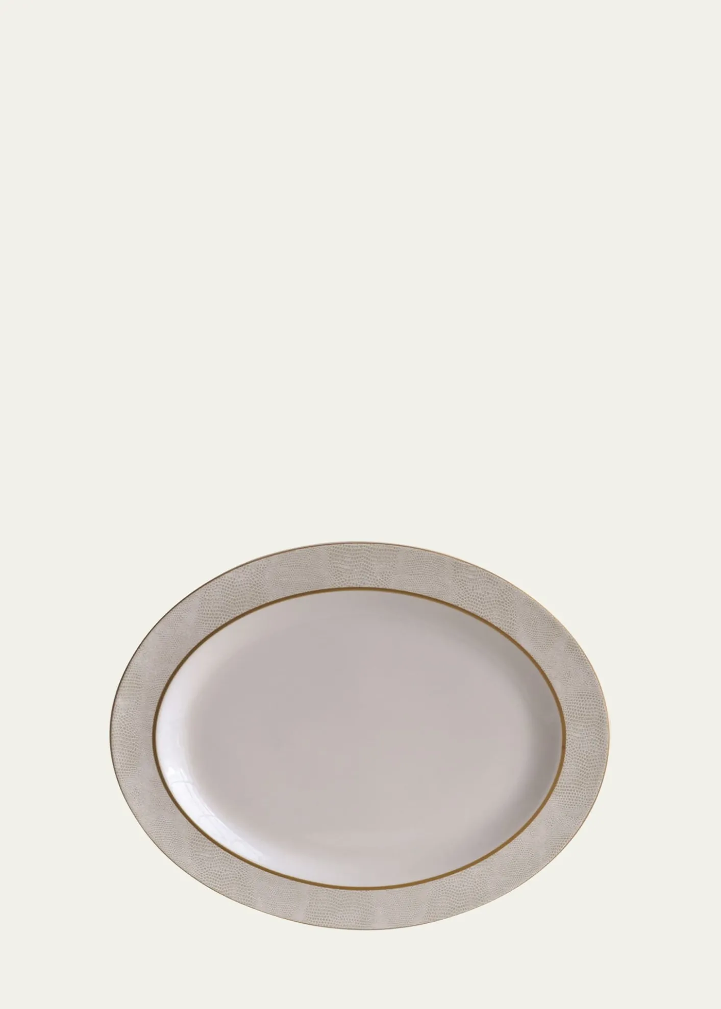 BernardaudSauvage White Oval Platter, 15"