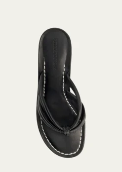 Bernardo 1946Miami Kitten-Heel Leather Mule Sandals