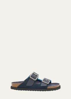 1774 BirkenstockArizona Suede PVC Dual-Buckle Slide Sandals