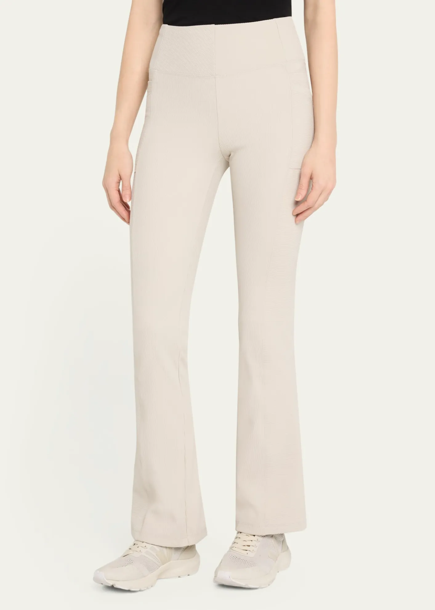 Blanc NoirDirectional Rib Bootcut Leggings