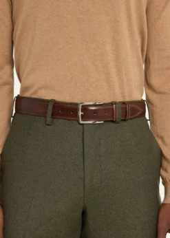 BontoniMen's 35mm Burnished Leather Belt