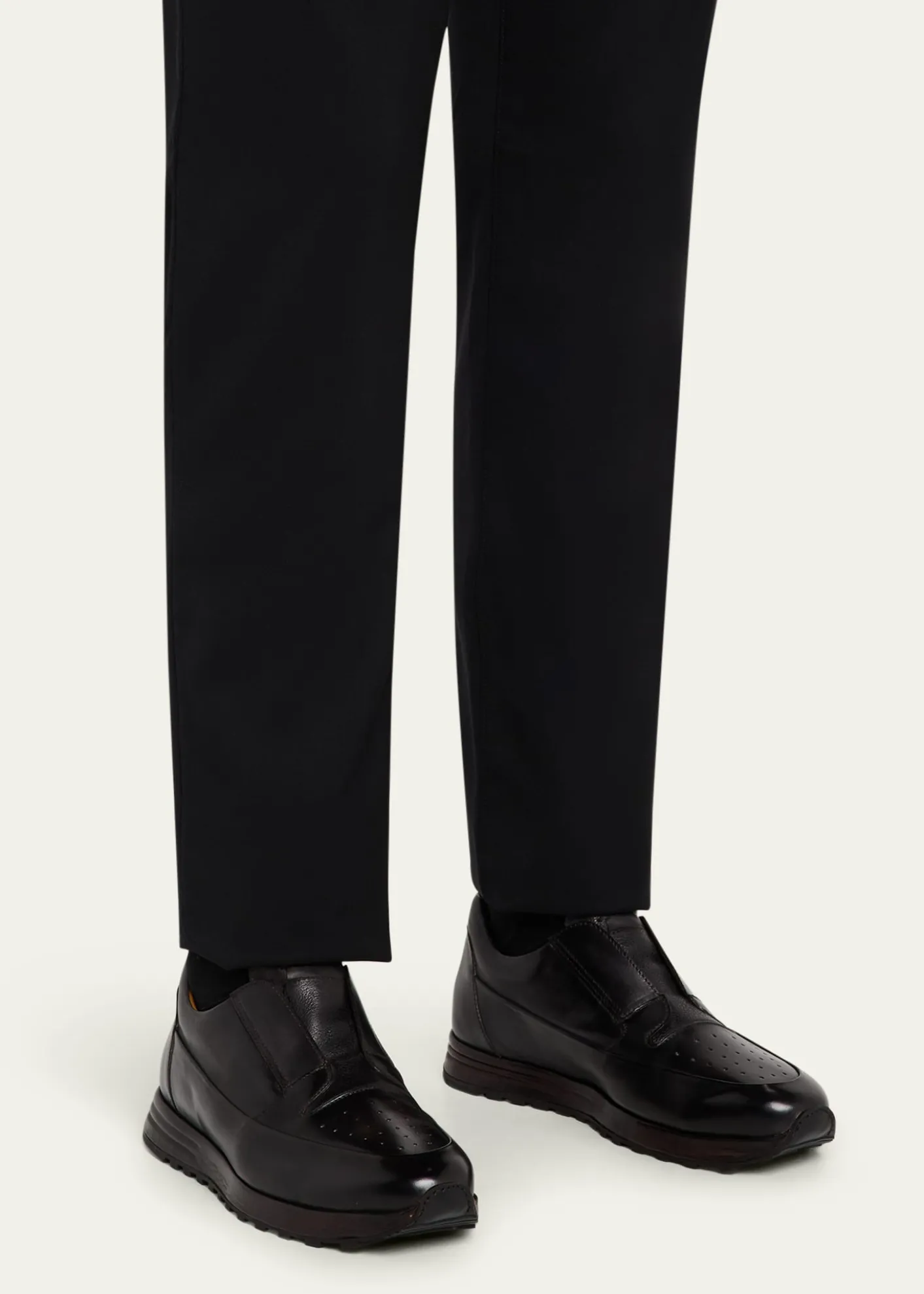 BontoniMen's Amabile Soft Leather Slip-On Sneakers