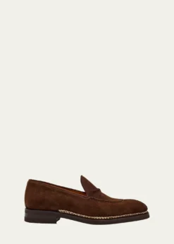 BontoniMen's Patrizio Leather Rubber-Sole Loafers