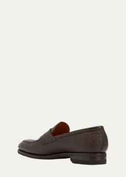 BontoniMen's Principe Grain Loafer Pebble Rubber Sole