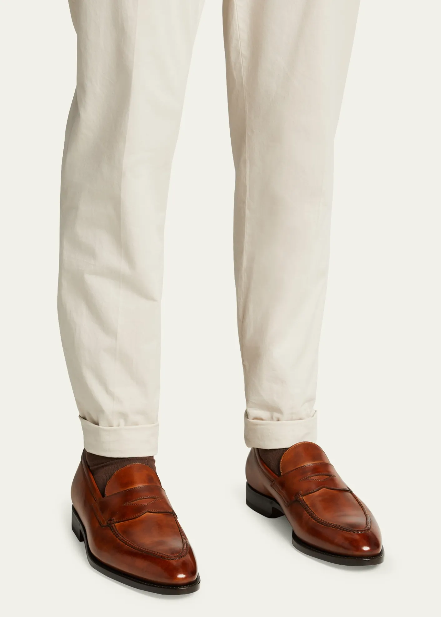 BontoniMen's Principe Leather Penny Loafers