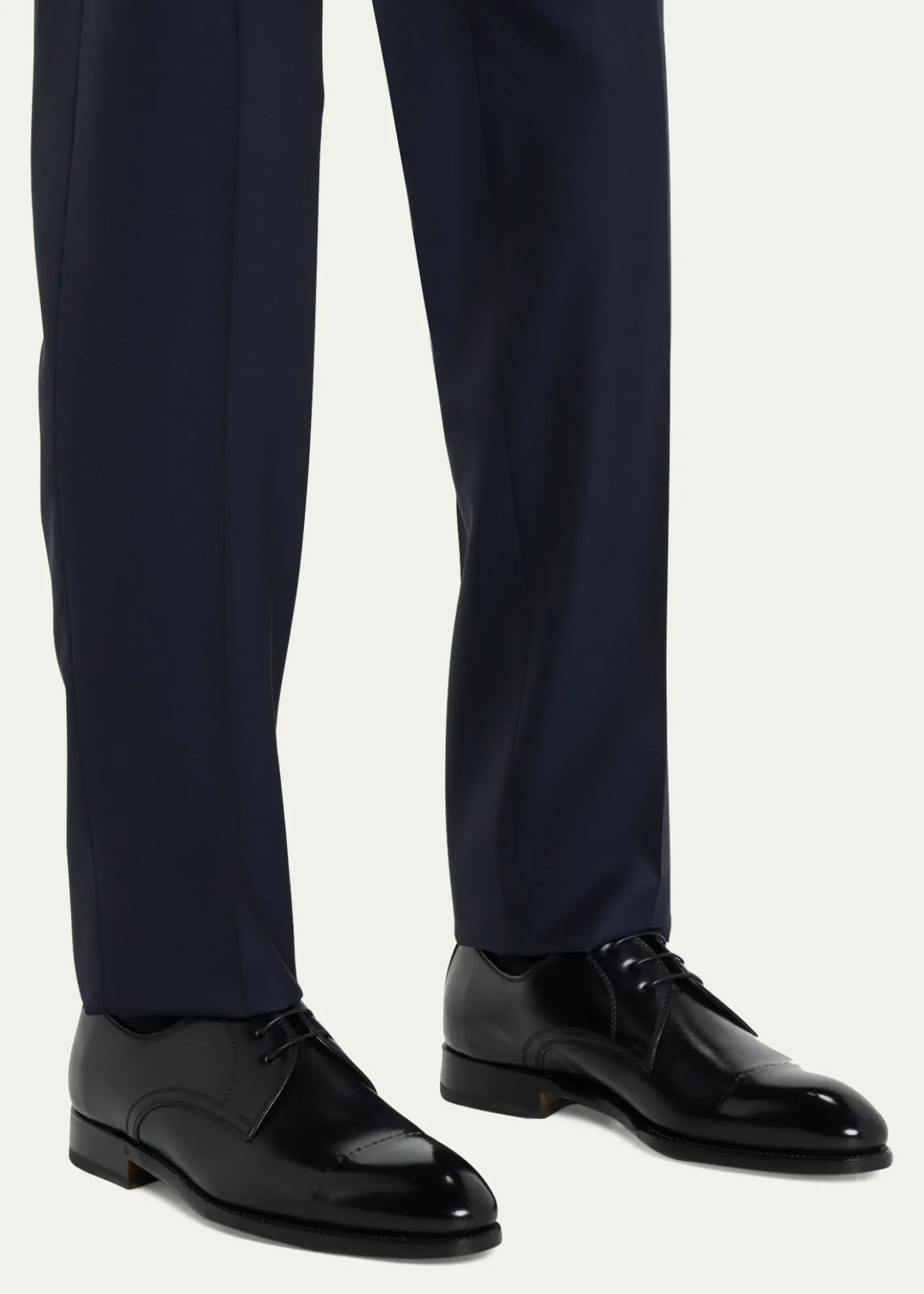 BontoniMen's Umberto Cap Toe Leather Derby Shoes