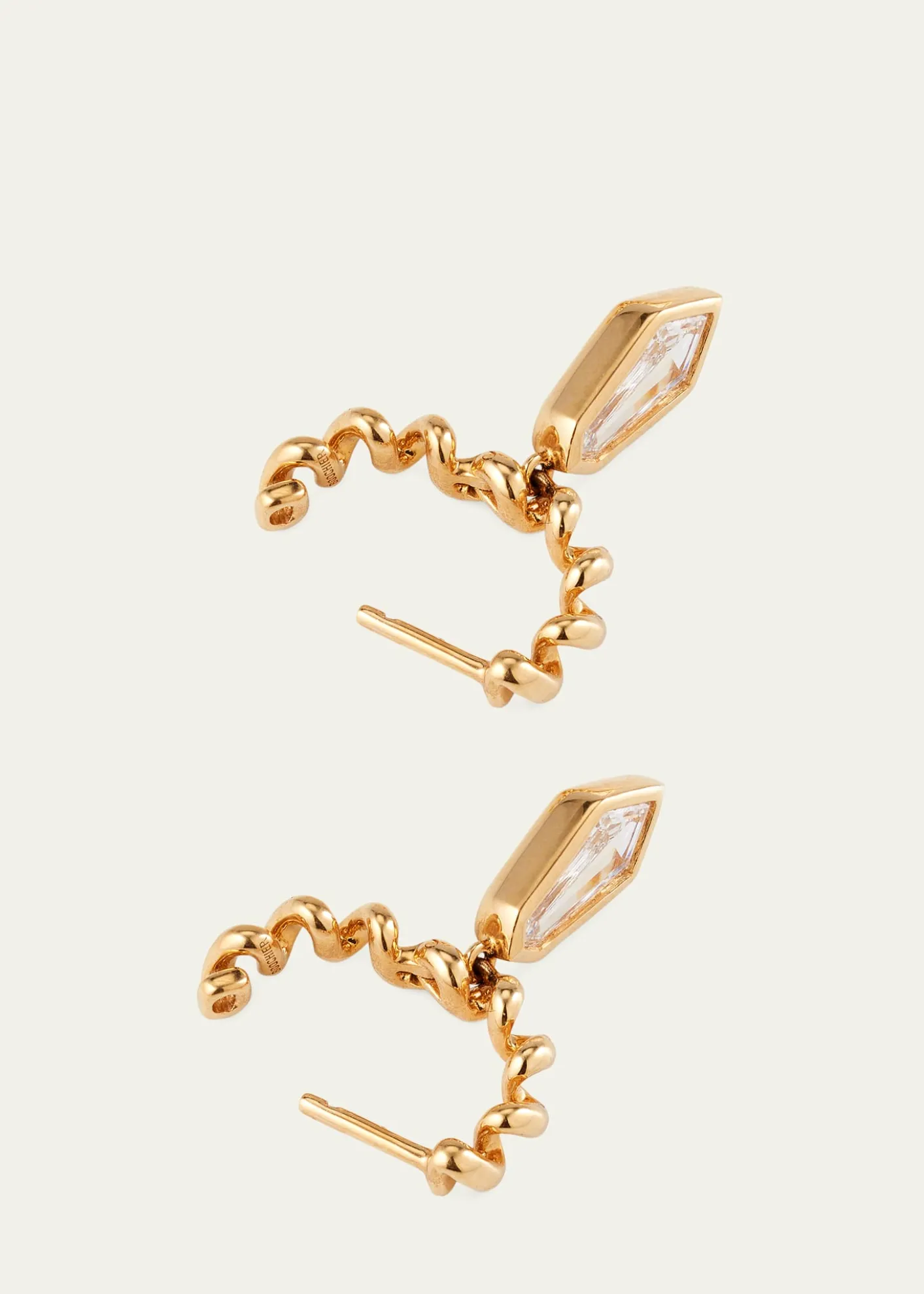BoochierShield Diamond Slinkee Drop Earrings