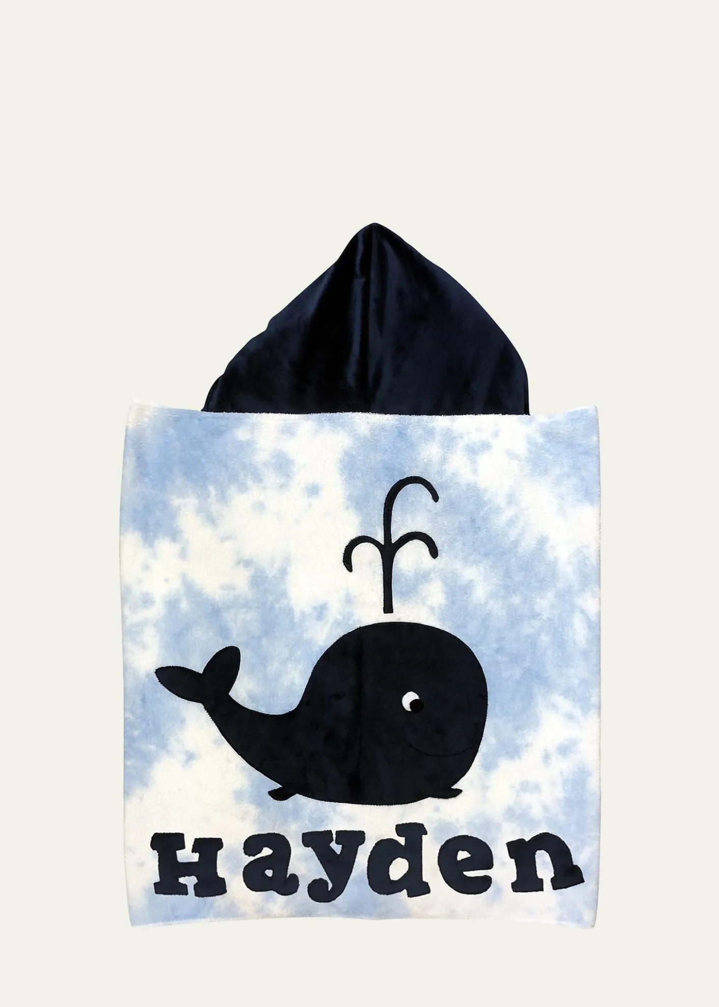 Boogie BabyBoy's Whale Towel, Personalized