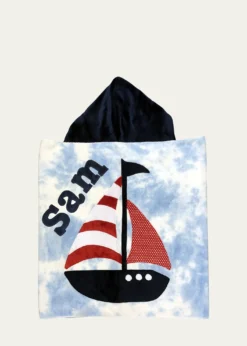 Boogie BabyBoy's Sail Away Towel, Personalized