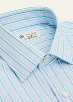 BorrelliMen's Cotton and Linen Multi-Stripe Dress Shirt